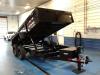 B-Wise New Style 7x14 7 Gauge Floor Dump Trailer Front Bed Up