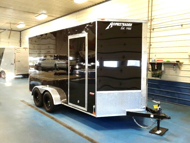 Homesteader 7x14 V-Nose *REAR SPOILER + OHV PKG* - Front