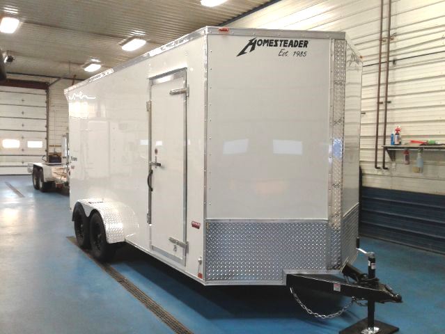 Homesteader Intrepid 7x16 V-Nose OHV Package *REAR SPOILER* - Front