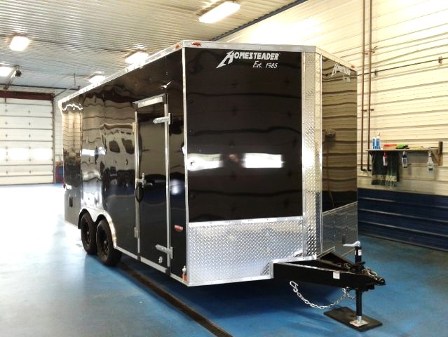 Homesteader Intrepid 8.5x16 With Rear spoiler black. Homesteader Intrepid 8.5x16 With Rear spoiler black.