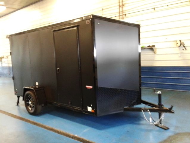 6x12 Matte Black trailer Ramp Door Haulin trailers at Metzler trailer in Martinsburg, 20 min south of altoona PA