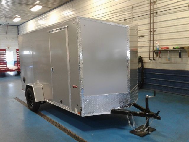 Haulin 6x12 Enclosed Ramp Soor Slope Nose Silver Haulin 6x12 Enclosed Ramp Soor Slope Nose Silver