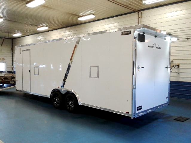 Lightning 24ft Aluminum Frame Power Sport Trailer, 9800 GVW. Rear Spoiler Rear Lightning 24ft Aluminum Frame Power Sport Trailer, 9800 GVW. Rear Spoiler Rear